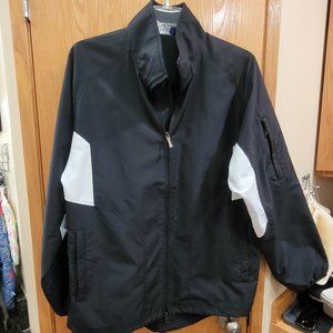 Vintage 90's Reebok Black & White Full Zippered Windbreaker  Size Large